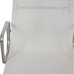 Pamono EA-108 Chair in White Mesh with Aluminium Base by Charles Eames for Vitra><noscript><img width=