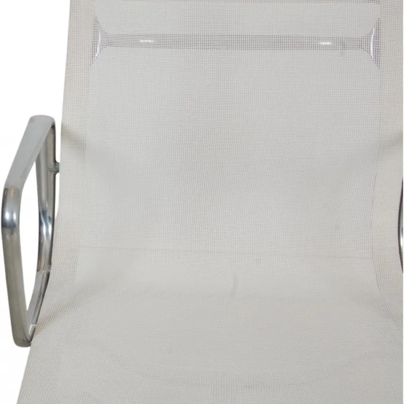 Pamono EA-108 Chair in White Mesh with Aluminium Base by Charles Eames for Vitra> Office Chairs