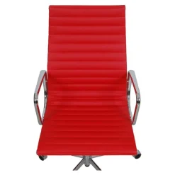 Discount Pamono EA-119 Office Chair in Red Leather by Charles Eames for Vitra