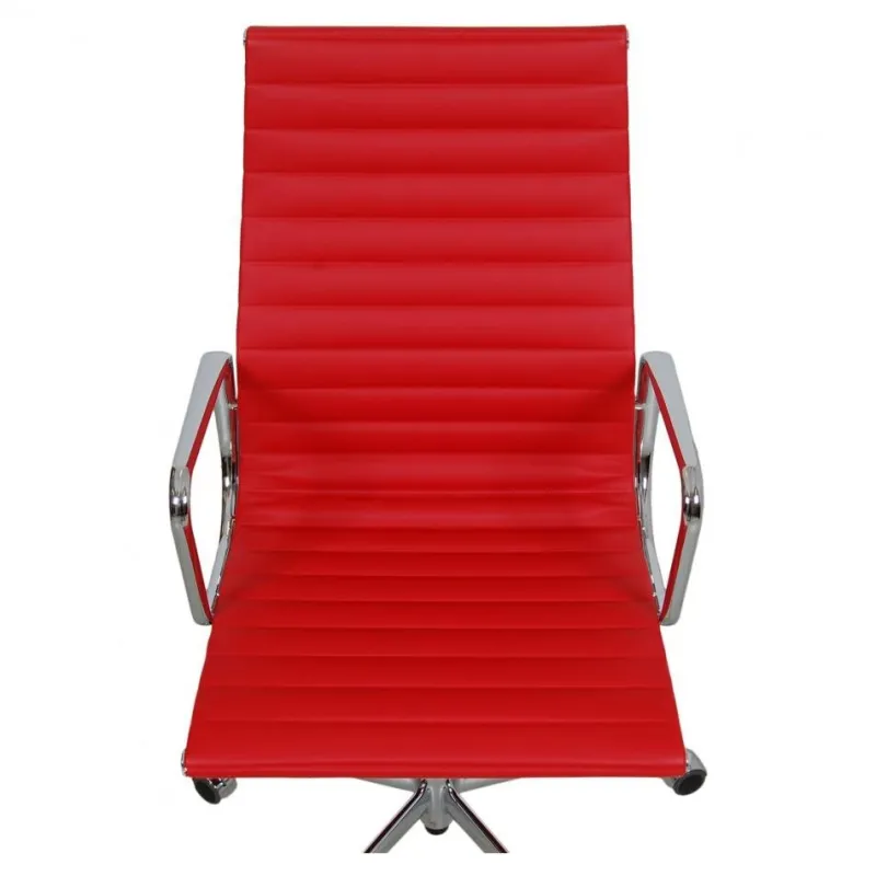 Discount Pamono EA-119 Office Chair in Red Leather by Charles Eames for Vitra
