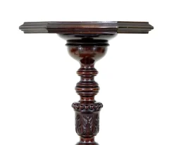Online Pamono Early 20th Century Carved Mahogany Pedestal Stand, 1920s