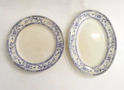 Pamono Early 20th Century Creil Montereau Dishes, France, 1890s, Set of 2> Serving Dishes