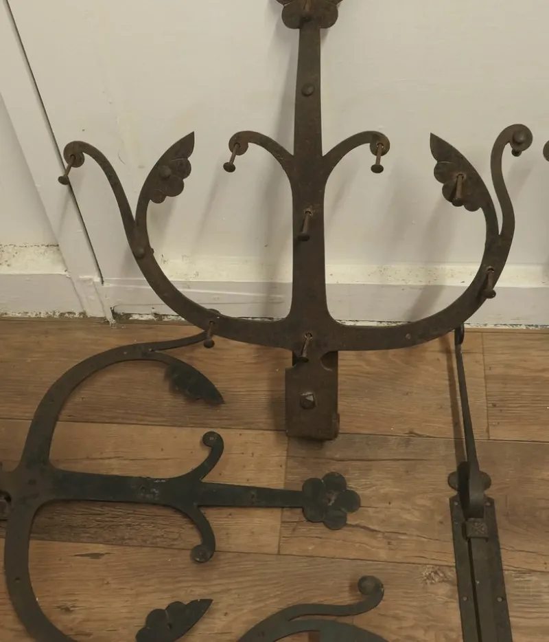 Pamono Early 19th Century Double Castle Door Hinges, Set of 11> Architectural Elements
