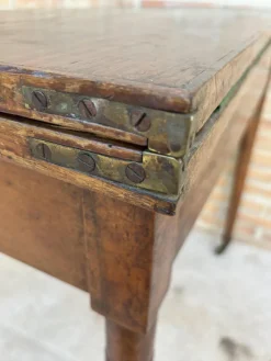 Online Pamono Early 20th Century French Walnut Game Table with Wheels, 1920s