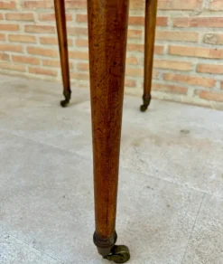 Online Pamono Early 20th Century French Walnut Game Table with Wheels, 1920s