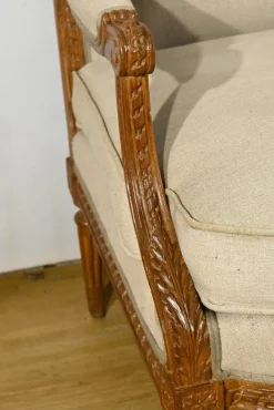 Pamono Early 19th Century Louis XVI Stained Beech Bench><noscript><img width=