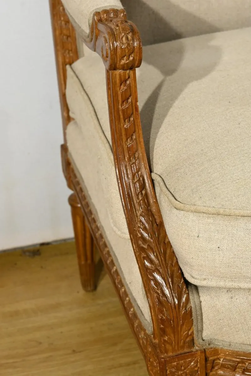 Pamono Early 19th Century Louis XVI Stained Beech Bench> Benches