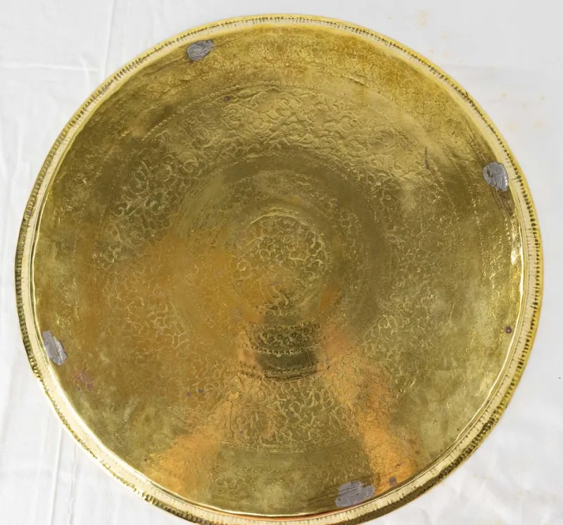 Pamono Early 20th Century Moroccan Moorish Polished Copper Tray> Trays