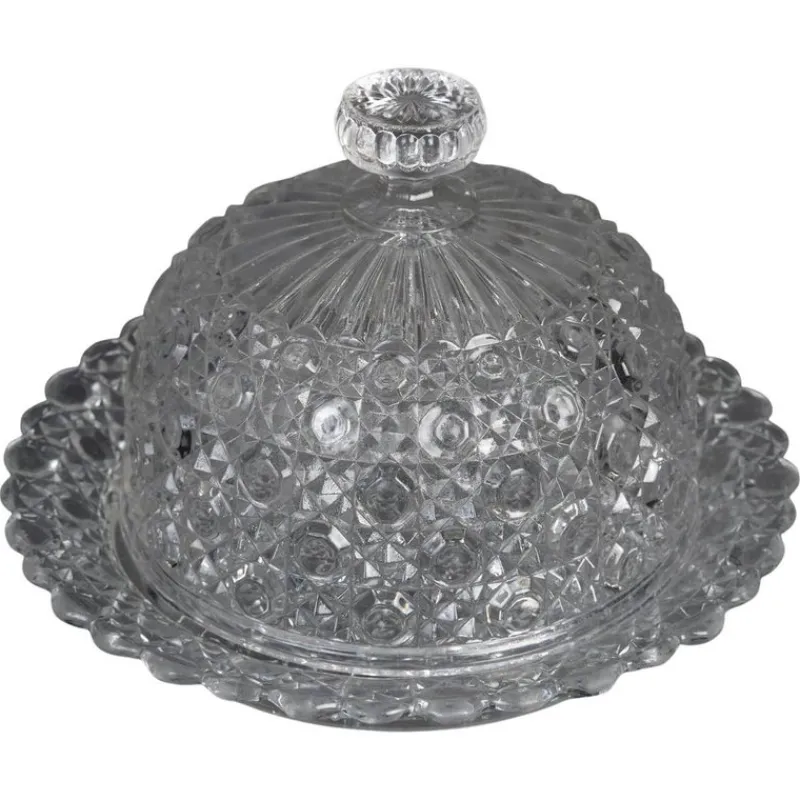 Pamono Early 20th Century Napoleon III Crystal Butter Dish from Baccarat> Serving Dishes