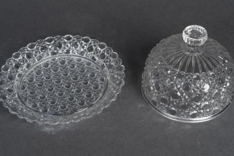 Pamono Early 20th Century Napoleon III Crystal Butter Dish from Baccarat> Serving Dishes