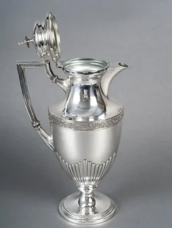 Pamono Early 20th Century Napoleon III Silver-Plated Decanter><noscript><img width=