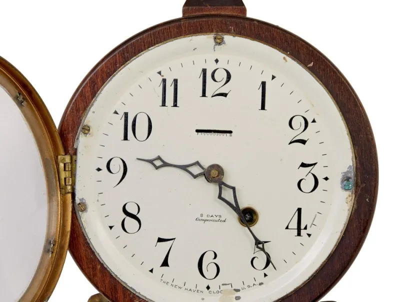 Pamono Early 20th Century New Haven Banjo Wall Clock, 1890s> Clocks