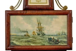 Pamono Early 20th Century New Haven Banjo Wall Clock, 1890s><noscript><img width=