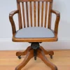 Pamono Early 20th Century Oak Swivelling Desk Chair, 1900> Office Chairs