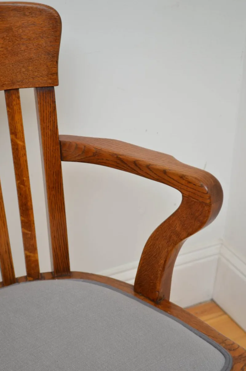 Pamono Early 20th Century Oak Swivelling Desk Chair, 1900> Office Chairs