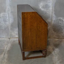 Pamono Early 20th Century Oak Writing Secretaire