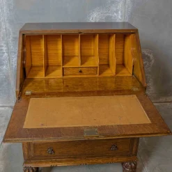 Pamono Early 20th Century Oak Writing Secretaire
