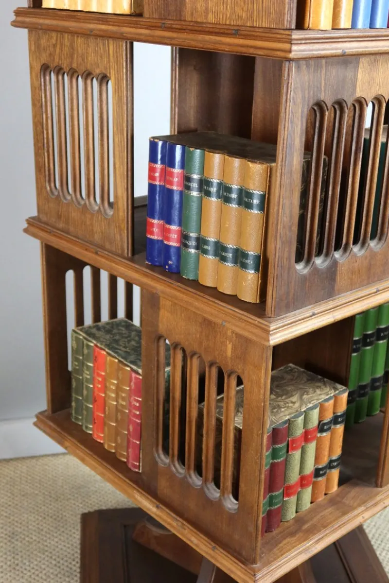 Pamono Early 20th Century Revolving Bookcase, 1890s> Shelves & Wall Units