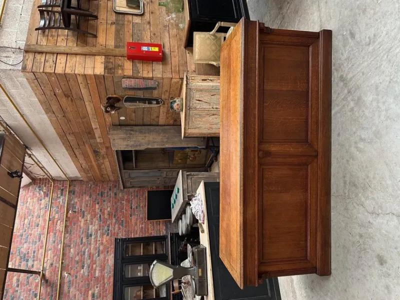 Pamono Early 20th Century Solid Oak Counter> Sideboards & Buffets