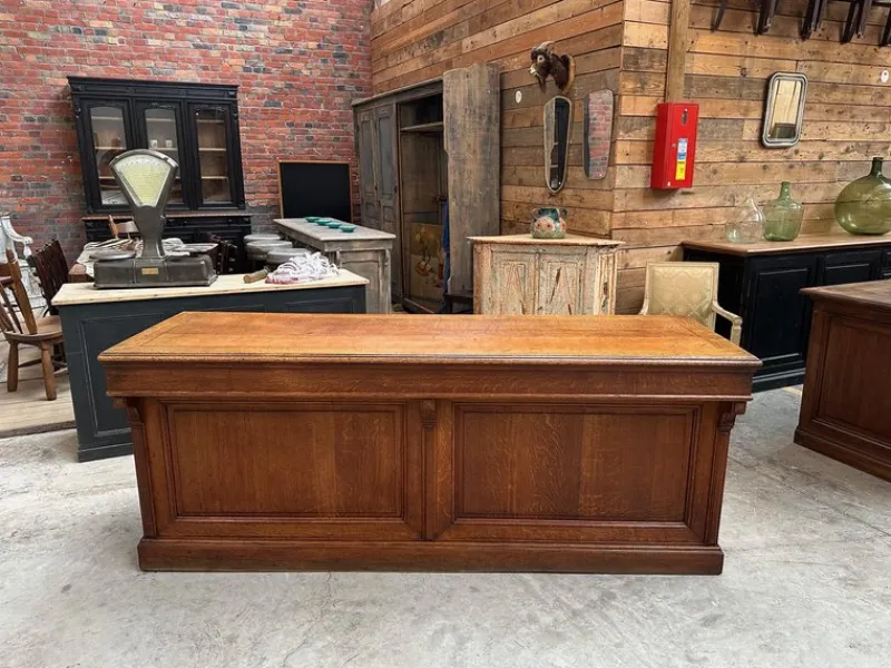Pamono Early 20th Century Solid Oak Counter> Sideboards & Buffets