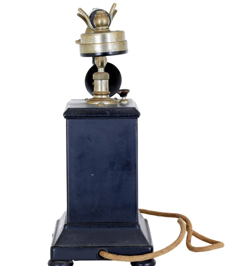 Pamono Early 20th Century Swedish Metal Telephone by Rikstelefon, 1890s> Electronics