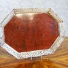 Best Pamono Early-20th Century Wooden Tray with Metal Openwork Border, 1950s