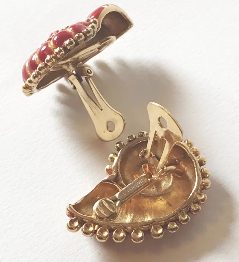 Pamono Earrings by Valentino, 1980s, Set of 4