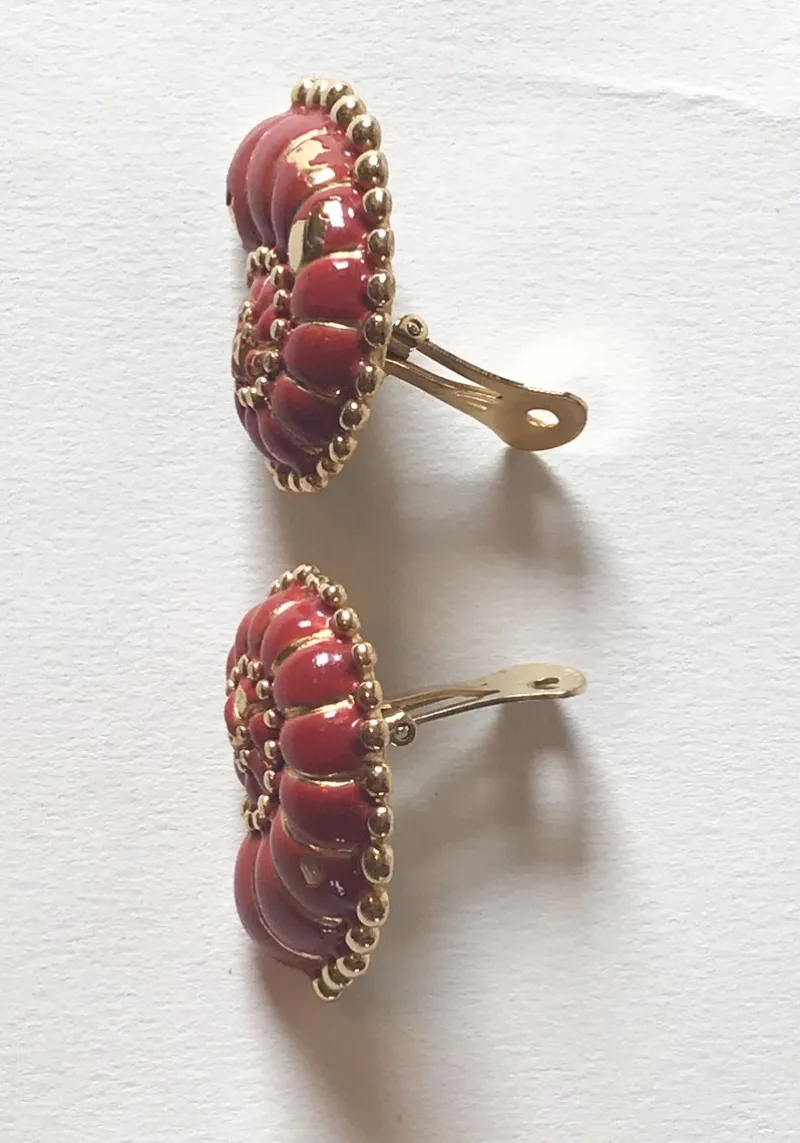 Pamono Earrings by Valentino, 1980s, Set of 4