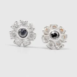 Pamono Earrings in 18 Karat White Gold with Stones, Set of 2> Earrings