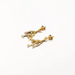 Clearance Pamono Earrings in Gold Dolphins, Set of 2