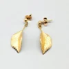 Outlet Pamono Earrings in Gold Leaf, Set of 2