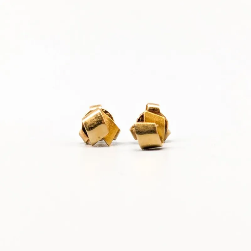 Hot Pamono Earrings in Gold, Set of 2