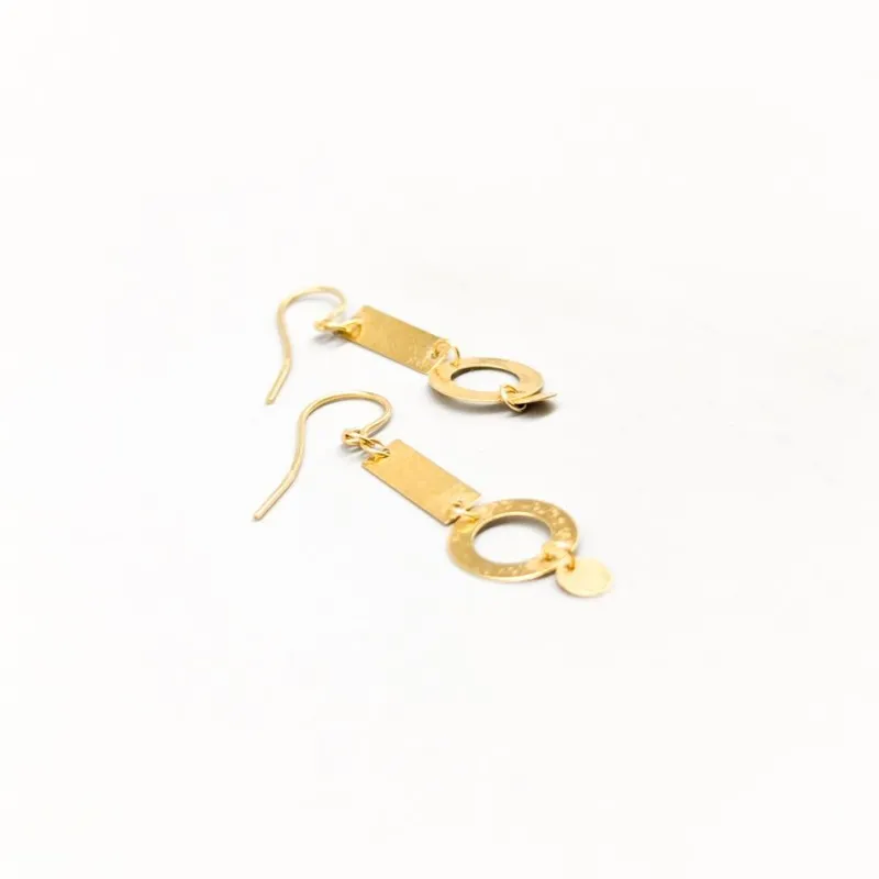 Pamono Earrings in Gold, Set of 2