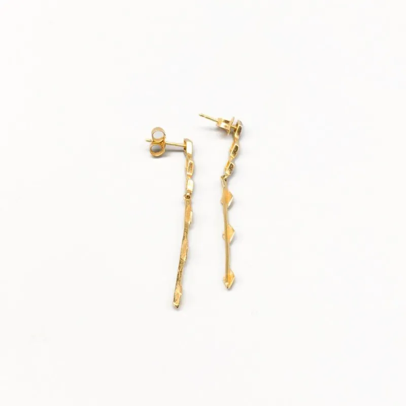Pamono Earrings in Multicolored Gold, Set of 2