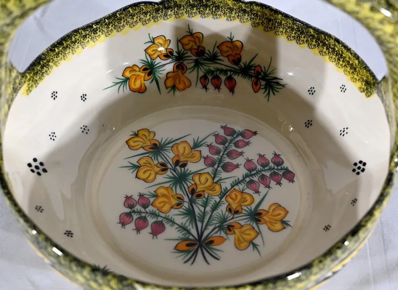 Hot Pamono Earthenware Basket from Henriot Quimper