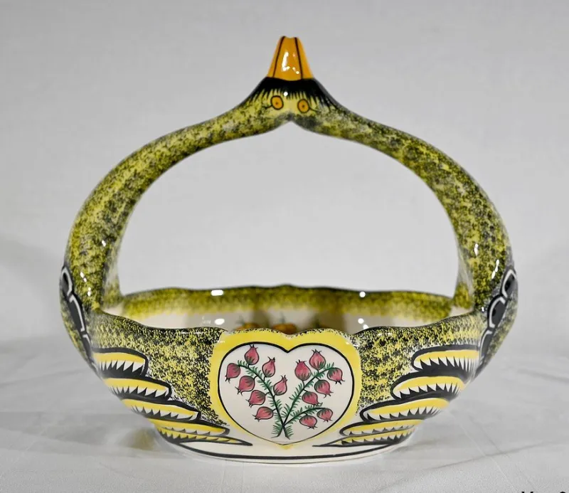 Hot Pamono Earthenware Basket from Henriot Quimper