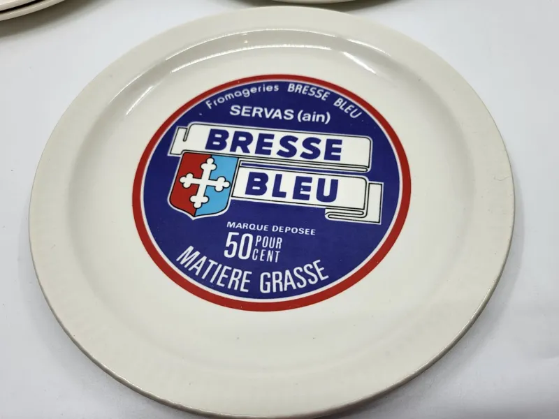 Hot Pamono Earthenware Cheese Plates from Saint Amand, France, 1970s, Set of 6