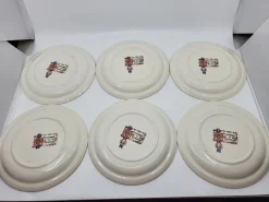 Hot Pamono Earthenware Cheese Plates from Saint Amand, France, 1970s, Set of 6