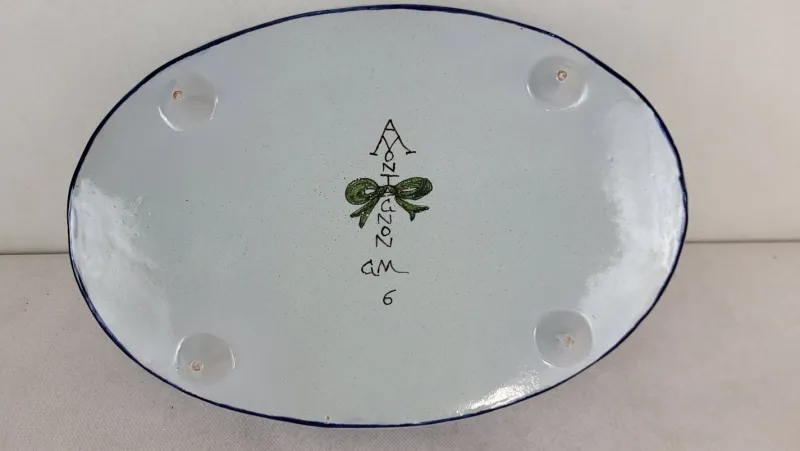 Outlet Pamono Earthenware Planter / Basin from Nevers Montagnon, 1890s