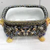 Sale Pamono Earthenware Planter with Polychrome Decorations from Gien, Late 19th or Early 20th Century