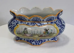 Pamono Earthenware Planter with Decoration, Early 20th Century> Planters And Jardiniere