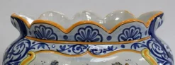 Pamono Earthenware Planter with Decoration, Early 20th Century><noscript><img width=