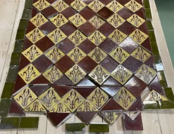 Pamono Earthenware Tiles by Jules Paul Loebnitz, Set of 90> Architectural Elements