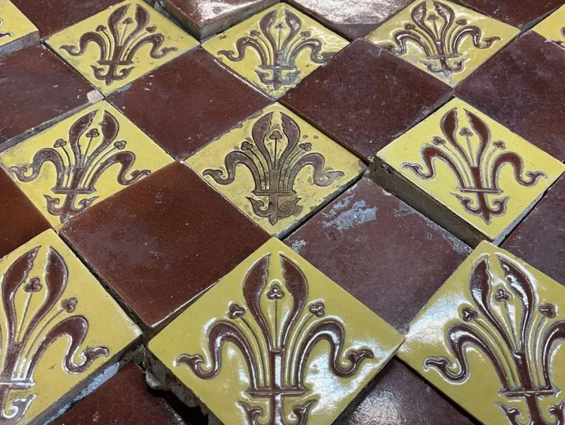 Pamono Earthenware Tiles by Jules Paul Loebnitz, Set of 90> Architectural Elements