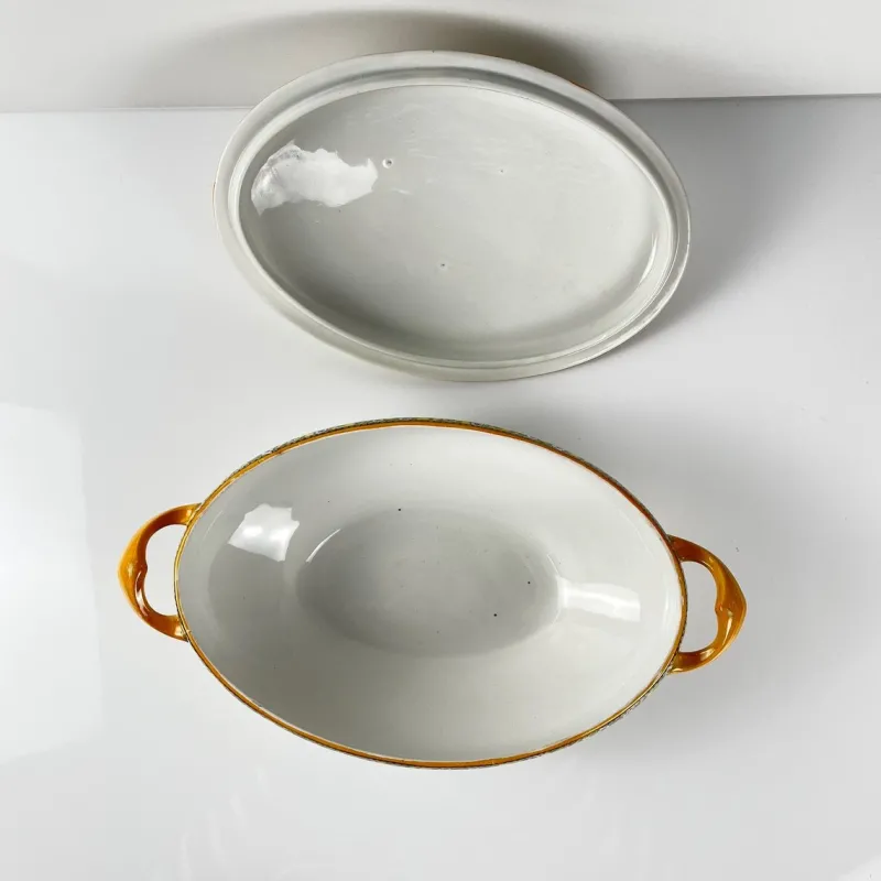 Pamono Earthenware Yvonne Soup Tureen from Orchies, Early 20th Century> Dinnerware Accessories