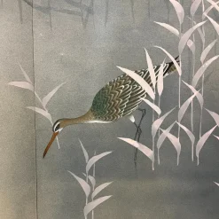 Outlet Pamono Eastern Screen with Herons and Mist, 1890s