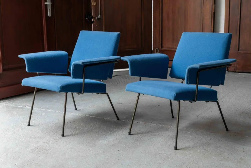 Pamono Easy Chairs by Rudolf Wolf, Set of 2