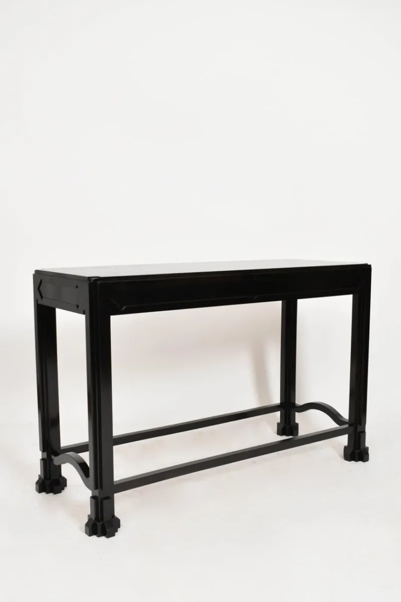 Sale Pamono Ebonised Wooden Console Table, 1980s