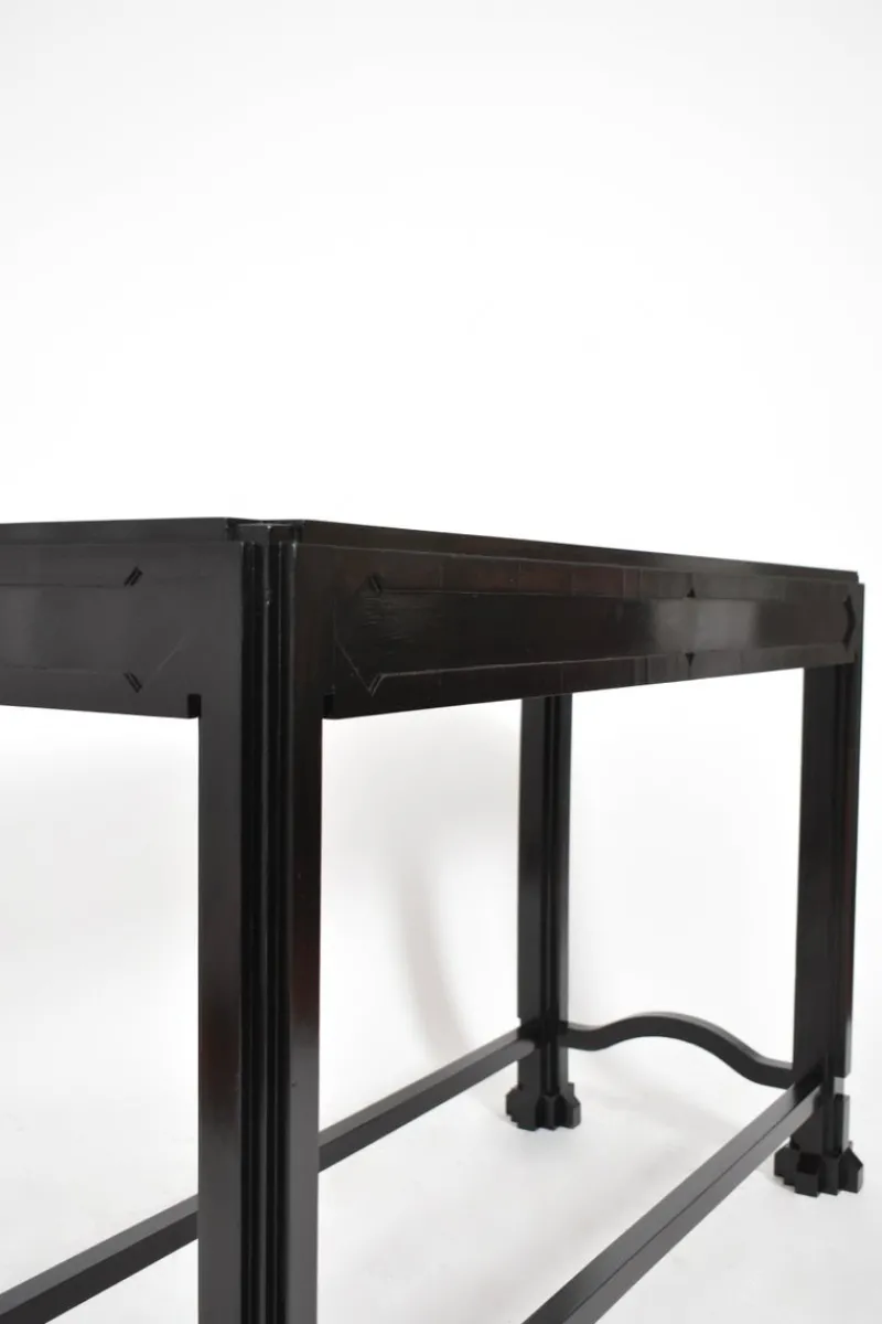 Sale Pamono Ebonised Wooden Console Table, 1980s