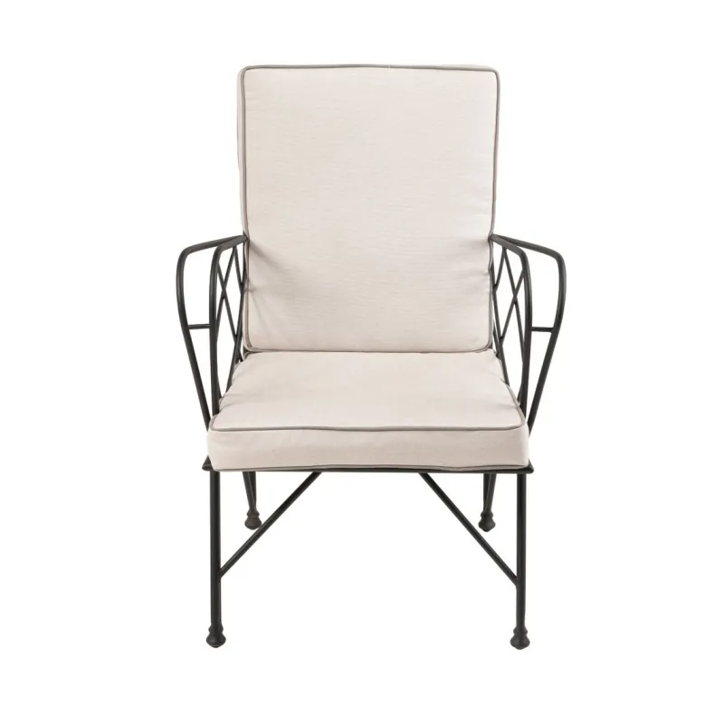 Pamono Eden Outdoor Iron Armchair with Cushions by Il Bronzetto> Garden Seating